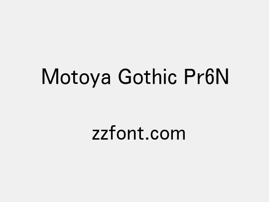 Motoya Gothic Pr6N