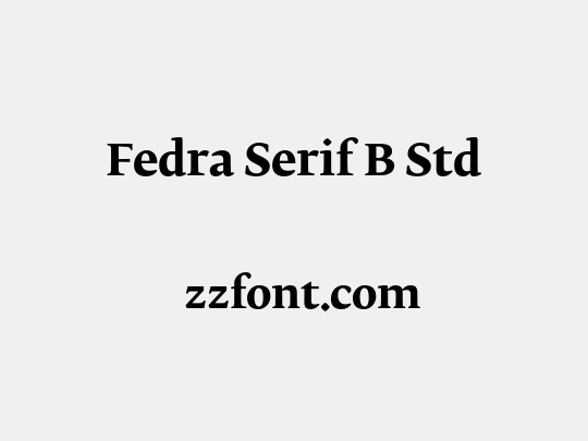 Fedra Serif B Std