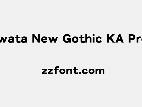 Iwata New Gothic KA Pro