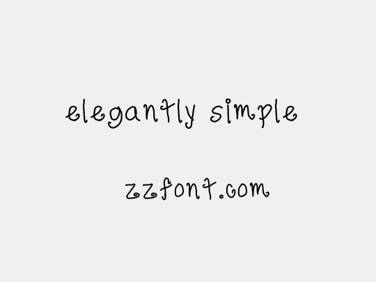 elegantly simple 