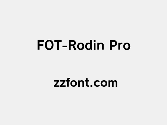 FOT-Rodin Pro - 众字网