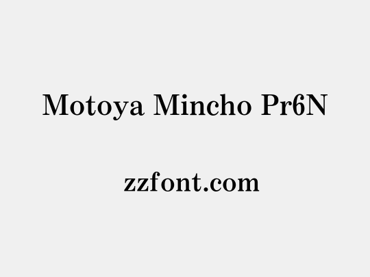 Motoya Mincho Pr6N