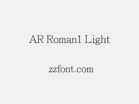 AR Roman1 Light