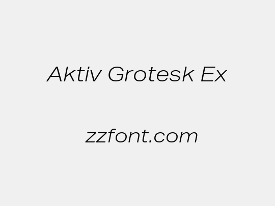 Aktiv Grotesk Ex