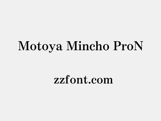 Motoya Mincho ProN