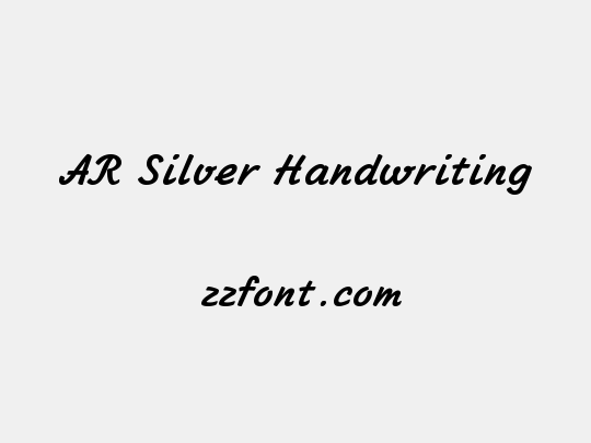 AR Silver Handwriting