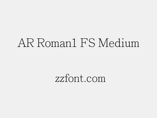 AR Roman1 FS Medium