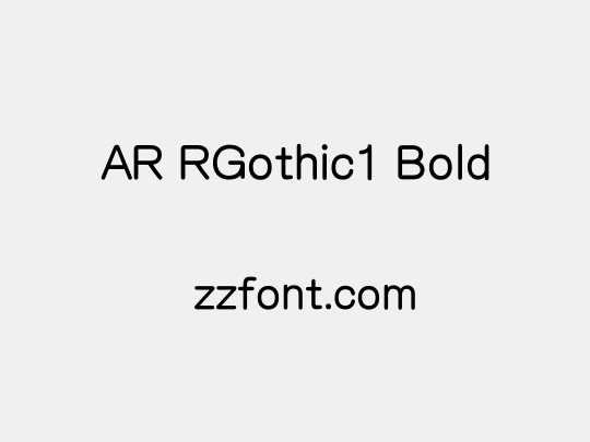 AR RGothic1 Bold