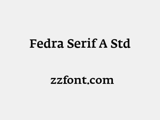 Fedra Serif A Std