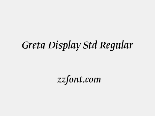 Greta Display Std Regular