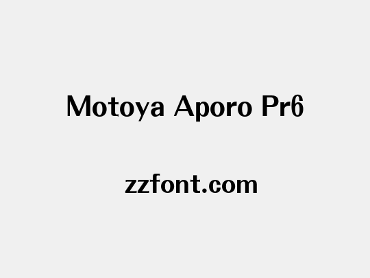 Motoya Aporo Pr6