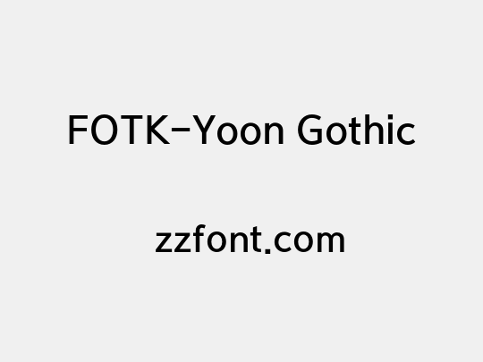 FOTK-Yoon Gothic