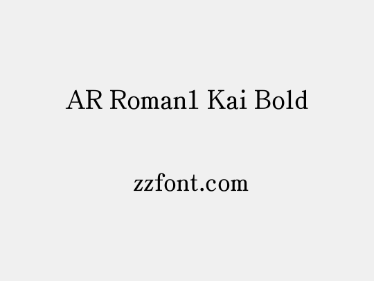 AR Roman1 Kai Bold