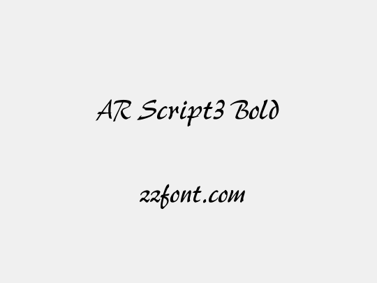 AR Script3 Bold