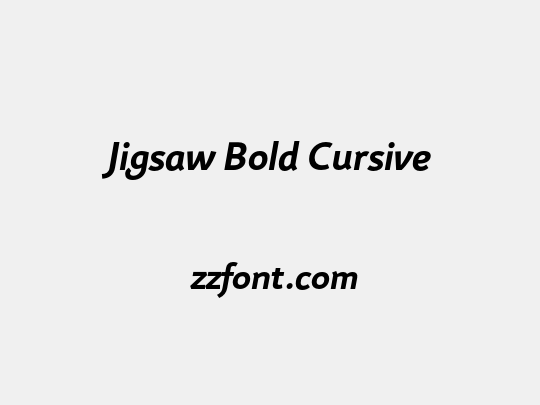 Jigsaw Bold Cursive