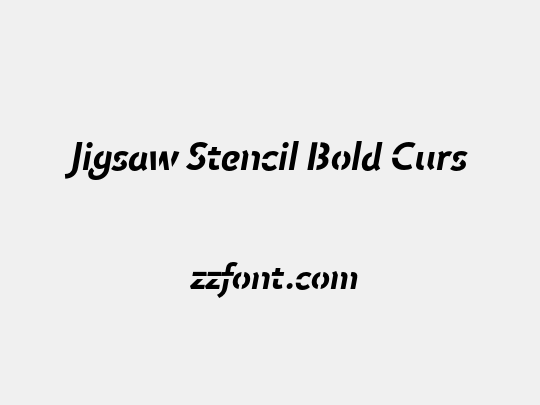 Jigsaw Stencil Bold Curs