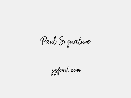 Paul Signature