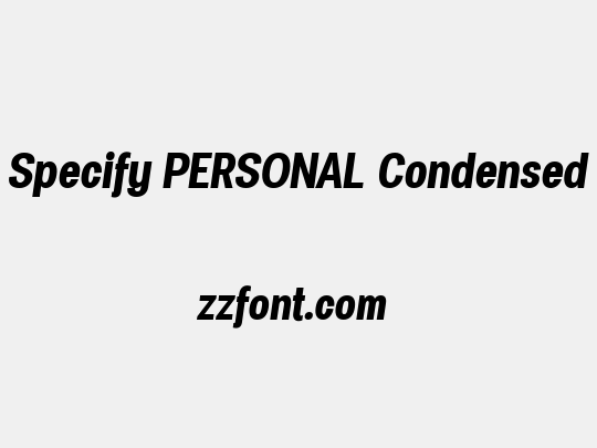 Specify PERSONAL Condensed