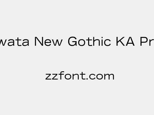 Iwata New Gothic KA Pro