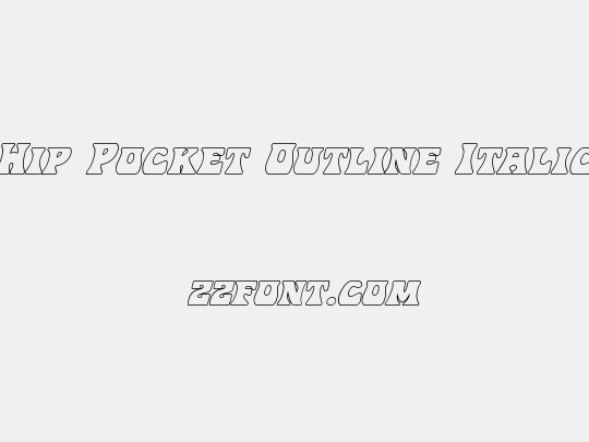 Hip Pocket Outline Italic