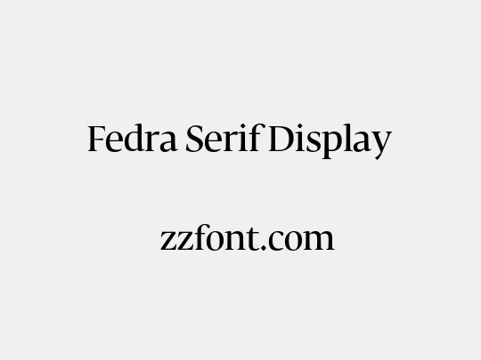 Fedra Serif Display