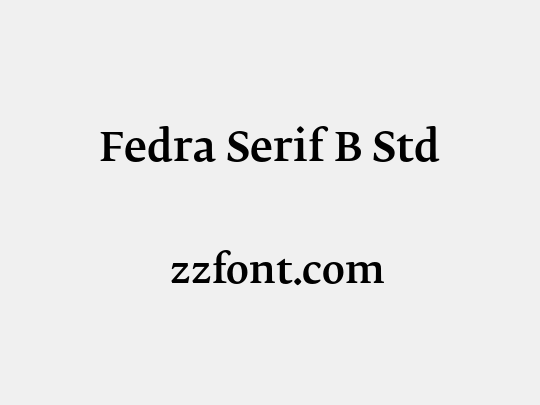 Fedra Serif B Std