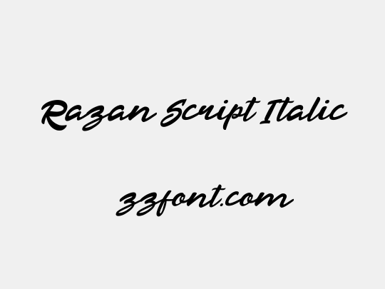 Razan Script Italic