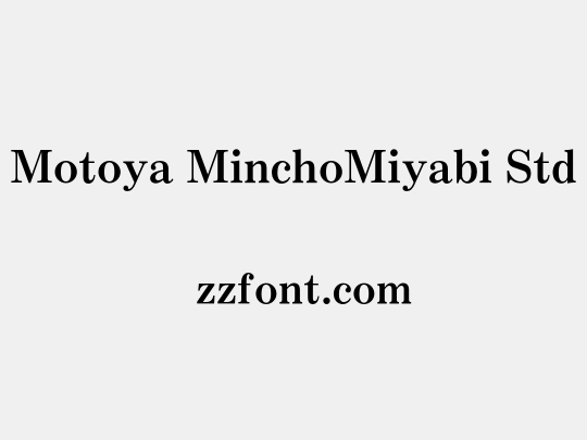 Motoya MinchoMiyabi Std