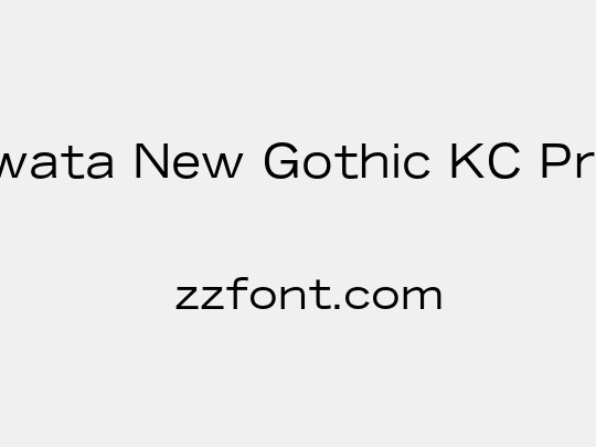 Iwata New Gothic KC Pro