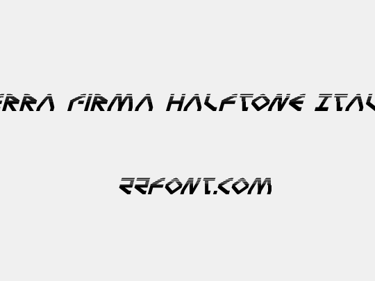 Terra Firma Halftone Italic