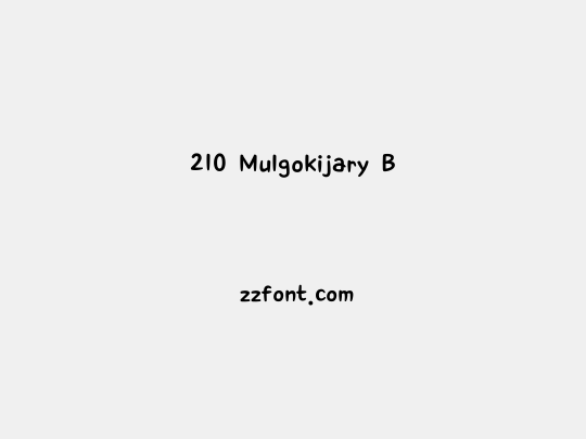 210 Mulgokijary B