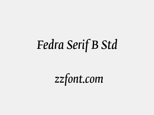 Fedra Serif B Std