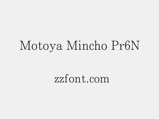 Motoya Mincho Pr6N