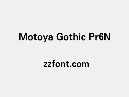 Motoya Gothic Pr6N