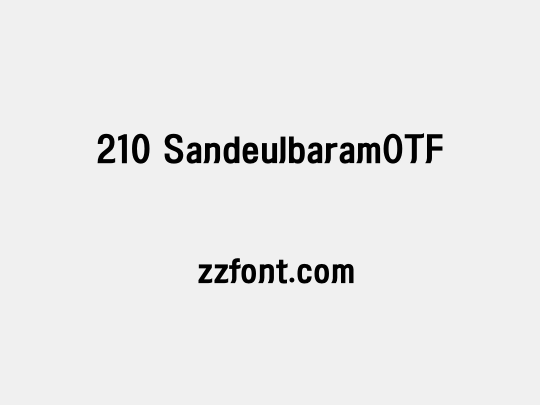 210 SandeulbaramOTF