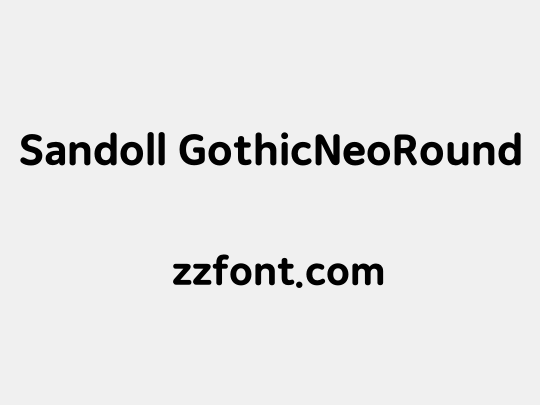 Sandoll GothicNeoRound